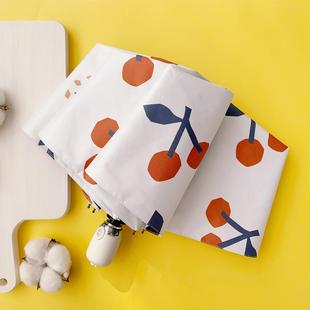 高档韩版 is甜折美小清五折晴n雨伞两用新全自动创意防风晒叠遮太