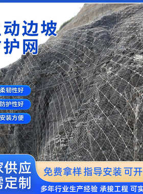 厂家定制边坡防护网边坡环形被动防护网柔性拦石护坡钢丝绳防护网