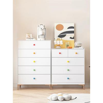 钢制五斗柜卧室简约现代铁艺储物柜奶油风多层落地抽屉置物收纳柜