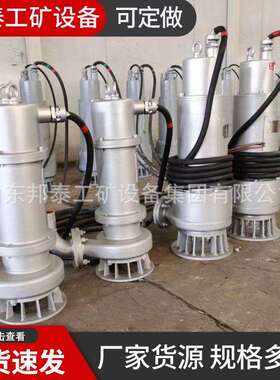 304不锈钢防爆潜污泵 耐腐蚀矿用排沙电泵BQS100-50-30/N660v电压