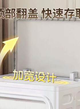 严选大号收纳箱带衣轮40*65*58105L安装折叠免冬季物被子收纳柜玩
