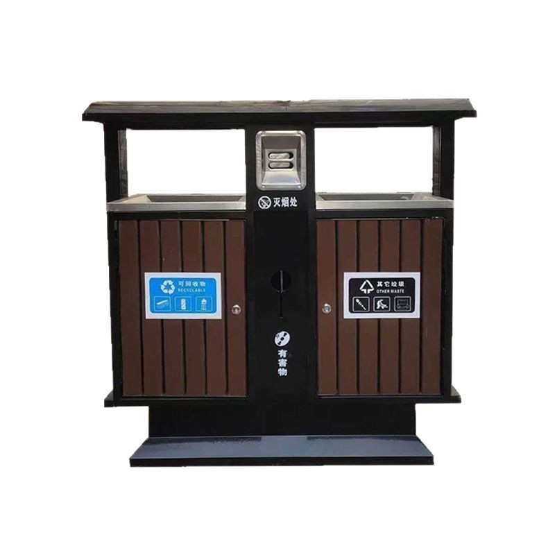 户外不锈钢垃圾桶环卫果皮分类垃圾箱四分类公园景区商用垃圾桶