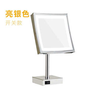桌面放大灯镜台式光镜美容化妆镜带补led子欧式倍梳妆镜倍3方形5