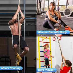 麻绳源头工厂攀爬绳健身房体能臂力战绳爆发力抓握力训练黄麻绳