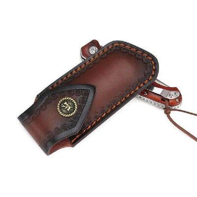Leather Sheath Folding Knife Pouches Leather Knife Holsters