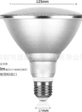 全光谱低蓝光高显指LED灯射E27/E26螺口PAR22Par30Par38防水