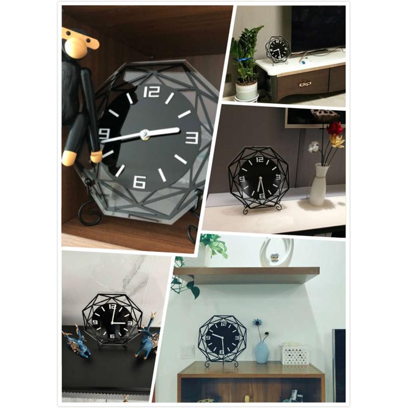 北欧摆件座钟台钟现代简约创意时钟客厅卧室静音大号桌面台式钟表
