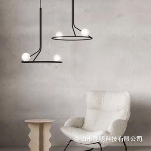 楼主灯餐厅装 创意全铜魔豆吊灯现代轻奢别墅客厅复式 饰灯 个性 意式