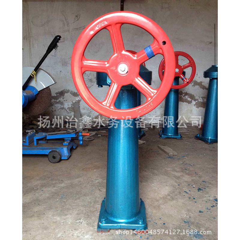 手摇启闭机/厂家生产SYQ-2侧摇式启闭机铸铁闸门不锈钢闸门丝杆