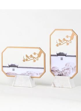 新摆中式风摆ES-A6107件装饰售楼处样板房间屏家具展艺厅创意大理