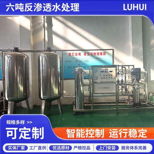 工业级RO反渗透设备厂家商用工业净水设备6吨反渗透水处理设备