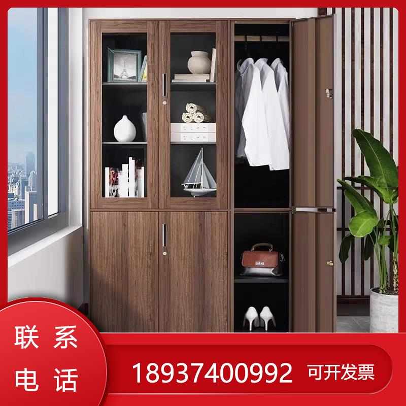 钢制胡桃木家用铁皮柜办公室文件柜书柜资料柜办公纹矮柜储物柜