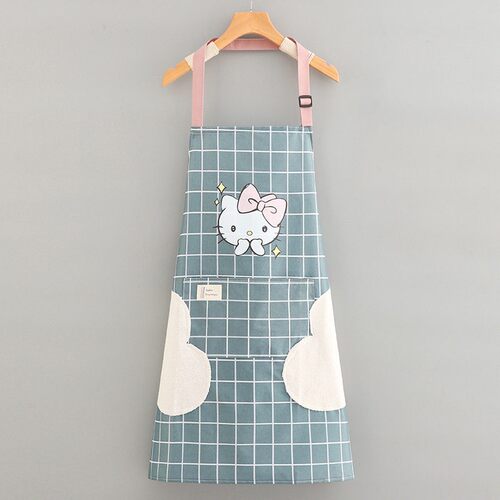 Cute pink cartoon apron, KT cat apron, cat face apron, Dorae