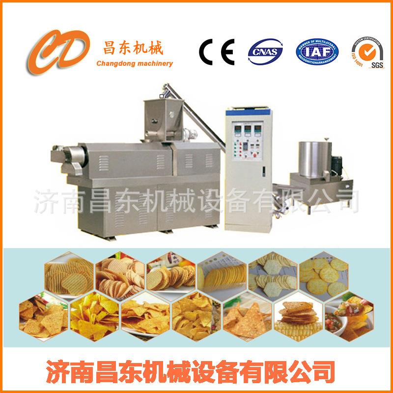 双螺杆食品膨化机牛肉卷空心薯条粟米条加工设备生产线