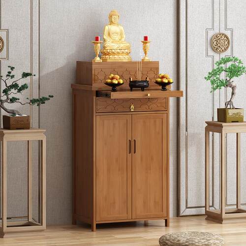 中式佛龛立柜财神菩萨供奉桌佛台家用佛柜香火桌客厅关公香案神龛