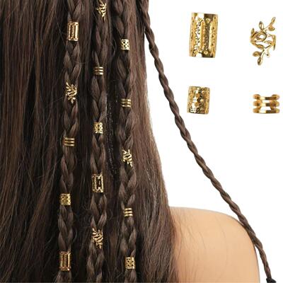 40/80PCS Elegant Hollow Out Hair Rings For Women Girls DIY