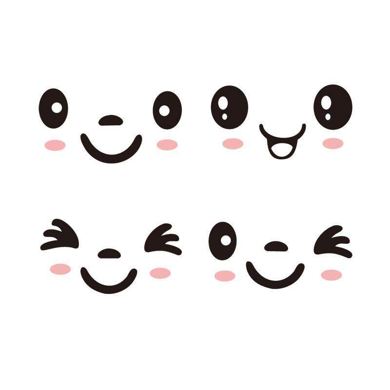 表情贴纸可爱笑脸马桶贴画卫生间厕所墙贴画冰箱镜子玻璃贴