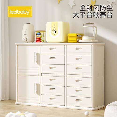 儿童玩具收纳架婴儿用品喂养台落地家用置物柜储物整理箱