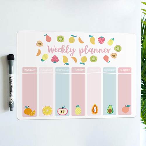 直销新款ins风简约磁性日历日程表记事本冰箱贴磁贴 磁力可擦留言