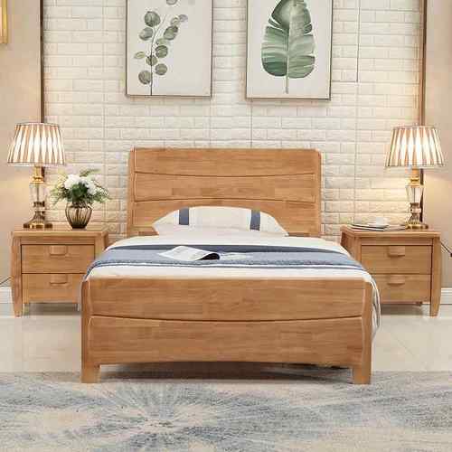 实木床工厂直销物原木1米1.2单人床储1无品牌/0.35气压高箱床9公