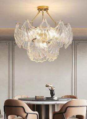 后DD843现轻奢客厅吊灯简约大新气晶餐厅贝壳灯款高水档代卧室灯