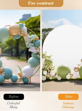 境跨亚马形逊纯色LUA圆背景布罩庆节日派对商婚务装饰拍照背景布