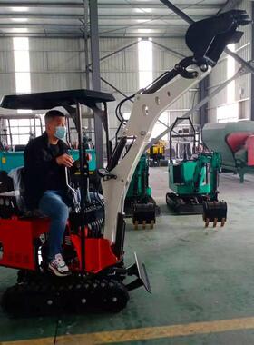 农用小挖机履带式挖掘机海拓HT08微型挖掘机 小钩机挖土推土机