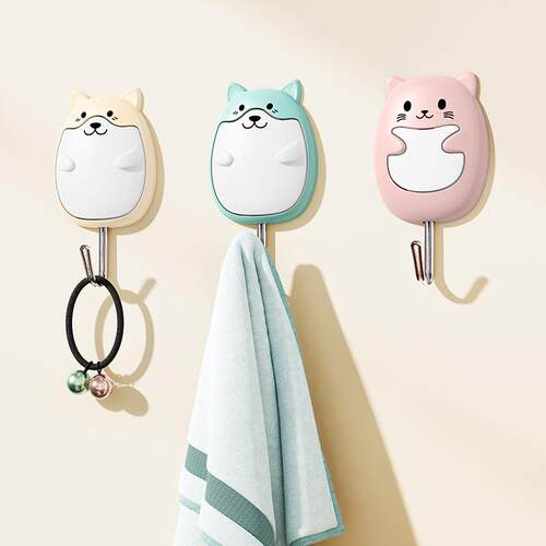 No-drill cartoon creative cute adhesive hooks, simple and pr