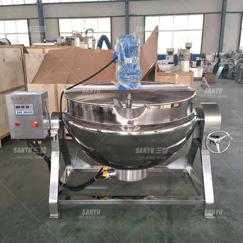200升电加热熬制红油设备 自动搅拌夹层锅 食堂熬粥锅