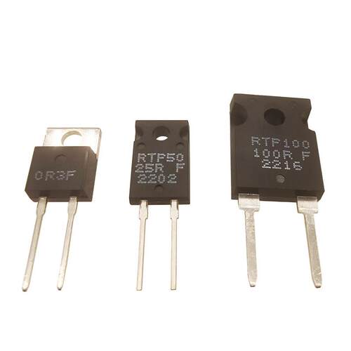 RTP大功率精密无感采样厚膜电阻器T0220/247封装35W50W100W20R30R