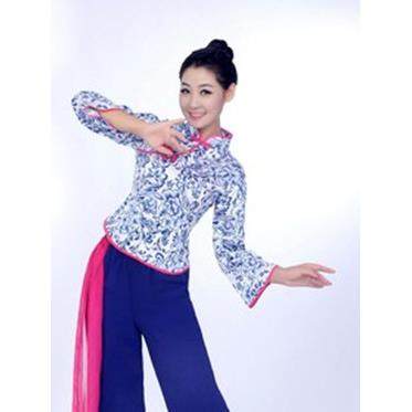 高档阿庆嫂演出服民国采学生装姑广场舞秧女装舞蹈歌服茶女服装村