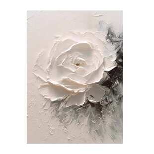 花卉油画现代肌理抽象纯挂画墙芬立体大装饰画手绘客厅玄关背景村