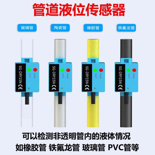 尚贡非接触式液位传感器继电器输出外贴式液体开关水位检测感应器