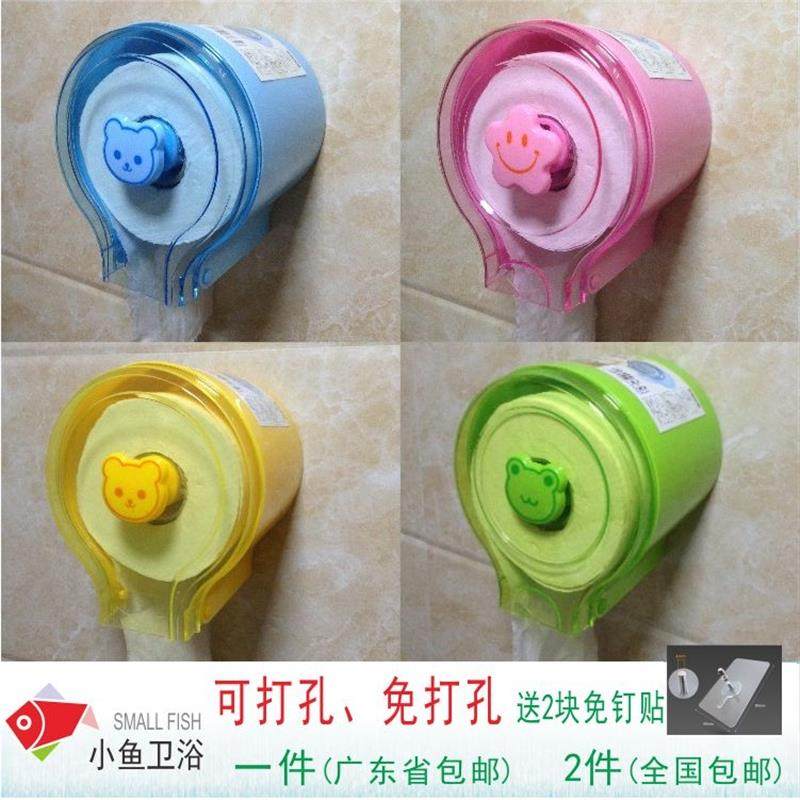 透明洗漱防水纸巾盒纸盒厕所卫生间置物架卡通塑料免打孔卷纸器架,家装主材,卷纸器/纸巾架,淘宝优惠券,粉丝福利购,淘宝优惠卷