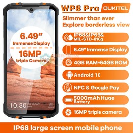 欧奇OUKITEL WP8 PRO 6.49寸4+64薄款安卓三防智能手机NFC联通4G