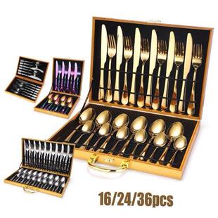 set cutlery knife fork Set 24pcsWestern Silverware tableware