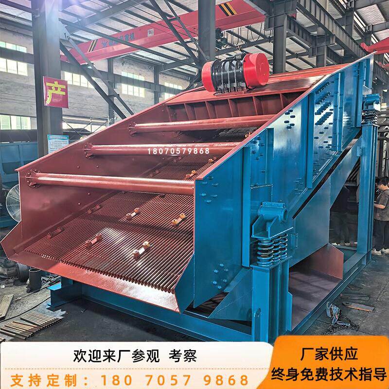 单层振动筛洗金机砂金矿筛分机矿泥浆石粉脱水设备高频震动筛