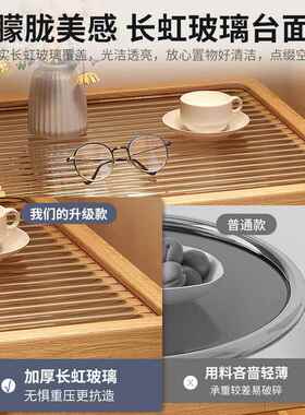 床头置物架全置实木卧室款床头柜替代品原木BC21窄床边储极物新柜