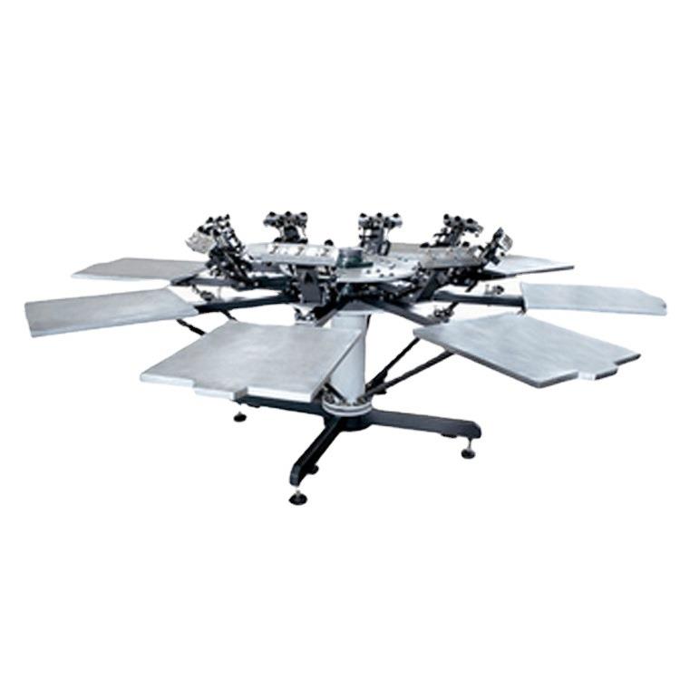 8色新款丝网T恤印花机手动八色服装无纺布印花机布料丝印机价格