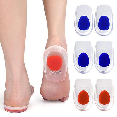 1 Pair Silicone Gel Insoles for Heel Spurs Pain Foot Cushion