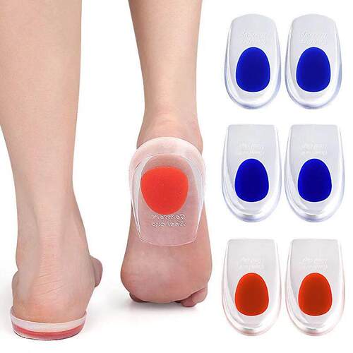1 Pair Silicone Gel Insoles for Heel Spurs Pain Foot Cushion