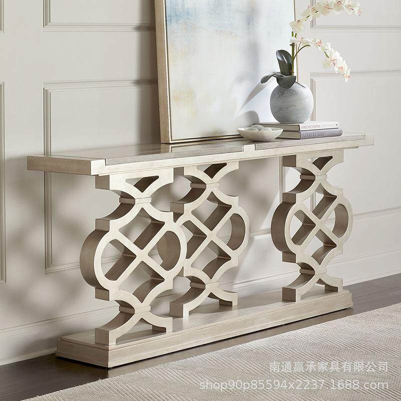 美克art轻奢玄关台美式简约玄关桌客厅走廊装饰柜条案桌沙发背几