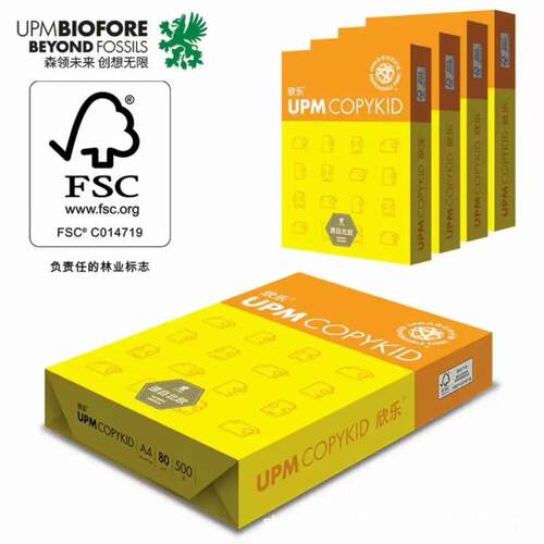 复印纸A4纸70克A3打印80G办双面防静电 FSC认证公司复印纸