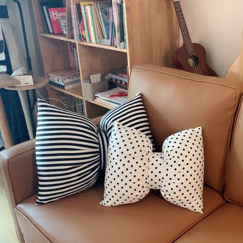 简约现代蝴蝶结抱枕沙发靠背靠枕颈枕办公室腰枕拍摄腰座椅子坐垫