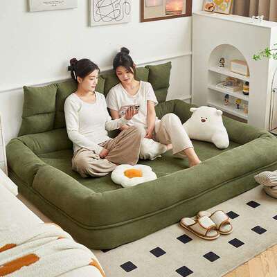 类WGR狗窝懒人可沙可躺睡榻榻发米双人卧人室小沙发网红可折叠沙