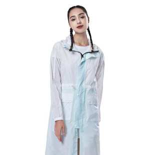 琴飞曼雨衣遮阳轻薄雨衣女夏季 游乐场透明雨衣 全身长款 骑行出游
