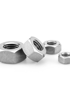 纯钛六角螺母 DIN93钛合金TA2螺帽M4M5MM6M4810M12M1M14FCS6M18M2