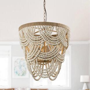 简约创意设计师客厅餐厅卧室房间灯 美式 法式 波西米亚风木艺吊灯