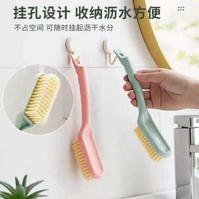 Soft-bristled shoe brush for home use, long-handle garment b