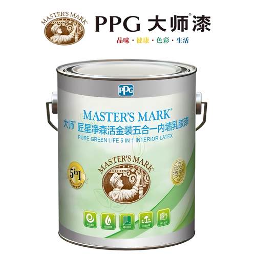 大师匠星净森活金装五合一防霉抗菌乳胶漆室内环保漆涂料老房改造